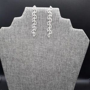 New! Rhinestone Leaves Drop Dangle Earrings